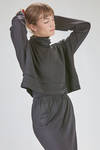 short and wide sweater in soft hand wool jersey - SHU MORIYAMA 