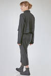 short and wide sweater in soft hand wool jersey - SHU MORIYAMA 