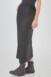 asymmetric pencil longuette skirt, in soft hand wool jersey - SHU MORIYAMA 
