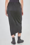 asymmetric pencil longuette skirt, in soft hand wool jersey - SHU MORIYAMA 