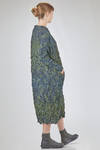 longuette dress, wide, in crinkled polyester froissé - SHU MORIYAMA 