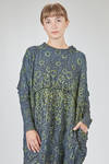 longuette dress, wide, in crinkled polyester froissé - SHU MORIYAMA 
