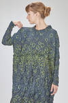 longuette dress, wide, in crinkled polyester froissé - SHU MORIYAMA 