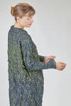 longuette dress, wide, in crinkled polyester froissé - SHU MORIYAMA 