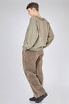 hip-length sweater, wide, in melange plain knit cashmere - ZIGGY CHEN 
