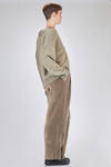 hip-length sweater, wide, in melange plain knit cashmere - ZIGGY CHEN 