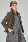 short and slim jacket, in Tyrolean wool shetland - BERGFABEL 