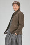 short and slim jacket, in Tyrolean wool shetland - BERGFABEL 