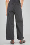 wide trousers in washed wool and cotton twill - BERGFABEL 