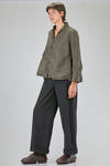hip-lenght shirt, wide, in washed cotton poplin - BERGFABEL 
