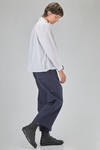 hip-lenght shirt, wide, in washed cotton poplin - BERGFABEL 