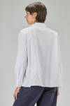 hip-lenght shirt, wide, in washed cotton poplin - BERGFABEL 