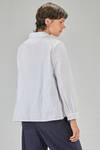 hip-lenght shirt, wide, in washed cotton poplin - BERGFABEL 