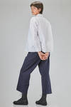 hip-lenght shirt, wide, in washed cotton poplin - BERGFABEL 