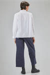 hip-lenght shirt, wide, in washed cotton poplin - BERGFABEL 