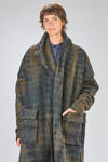 cappotto lungo e ampio in feltro di lana tutto sfumato con tecnica shibori tie and dye - MAISON MIEKO 
