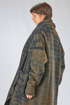 cappotto lungo e ampio in feltro di lana tutto sfumato con tecnica shibori tie and dye - MAISON MIEKO 