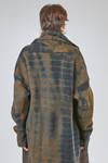 cappotto lungo e ampio in feltro di lana tutto sfumato con tecnica shibori tie and dye - MAISON MIEKO 