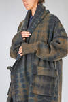 cappotto lungo e ampio in feltro di lana tutto sfumato con tecnica shibori tie and dye - MAISON MIEKO 