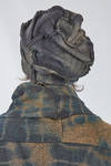 'sculpture' hat in wool felt, all-over shaded with shibori tie and dye technique - MAISON MIEKO 
