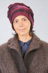 'sculpture' hat in wool felt, all-over shaded with shibori tie and dye technique - MAISON MIEKO 