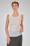 long tight tank top of mini-rib cotton and modal jersey - long tight tank top of cotton and modal jersey - ISABEL BENENATO 