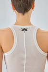 long tight tank top of mini-rib cotton and modal jersey - long tight tank top of cotton and modal jersey - ISABEL BENENATO 