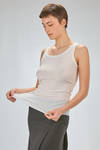long tight tank top of mini-rib cotton and modal jersey - long tight tank top of cotton and modal jersey - ISABEL BENENATO 