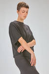 hip length t-shirt, wide, of lightweight cotton jersey - ISABEL BENENATO 