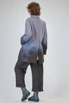 long and slim fit jacket, of tye-and-dye organic cotton and hemp denim - ATELIER SUPPAN 
