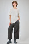 t-shirt lunga e ampia in jersey fiammato di lino - ATELIER SUPPAN 