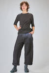 long and wide t-shirt of flamed overdyed linen and cotton jersey - ATELIER SUPPAN 