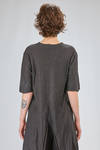long and wide t-shirt of flamed overdyed linen and cotton jersey - ATELIER SUPPAN 