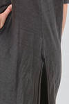 long and wide t-shirt of flamed overdyed linen and cotton jersey - ATELIER SUPPAN 