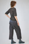 long and wide t-shirt of flamed overdyed linen and cotton jersey - ATELIER SUPPAN 