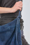 borsa a sacca di medie dimensioni in denim di cotone e lino tye-and-dye - ATELIER SUPPAN 