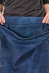 borsa a sacca di medie dimensioni in denim di cotone e lino tye-and-dye - ATELIER SUPPAN 