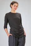 t-shirt lunga e morbida in jersey di seta e cotone - ALEKSANDR MANAMIS 