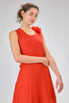 long dress, slim fit on the waist, in cotton and silk jersey and silk georgette - ALEKSANDR MANAMIS 
