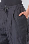 pantalone morbido alla caviglia, in tela lavata di lino e canapa - ALEKSANDR MANAMIS 