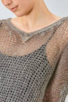 maglia al fianco, ampia, in maglia a rete larga di cachemire e seta sfumata - AVANT TOI 