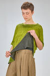 hip length t-shirt, wide, made of flamed overdyed linen knit - AVANT TOI 