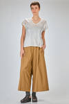 hip length t-shirt of laminated knit in melange linen - AVANT TOI 