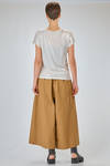 hip length t-shirt of laminated knit in melange linen - AVANT TOI 