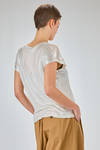 hip length t-shirt of laminated knit in melange linen - AVANT TOI 