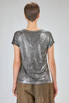 t-shirt al fianco in maglia laminata di lino melange - AVANT TOI 