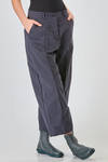 ancle length trousers, soft, in cotton and linen washed canvas - BERGFABEL 