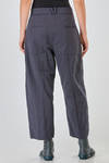ancle length trousers, soft, in cotton and linen washed canvas - BERGFABEL 
