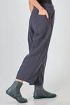 ancle length trousers, soft, in cotton and linen washed canvas - BERGFABEL 