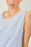 hip length top, wide, flared, in washed cotton and linen canvas - BERGFABEL 